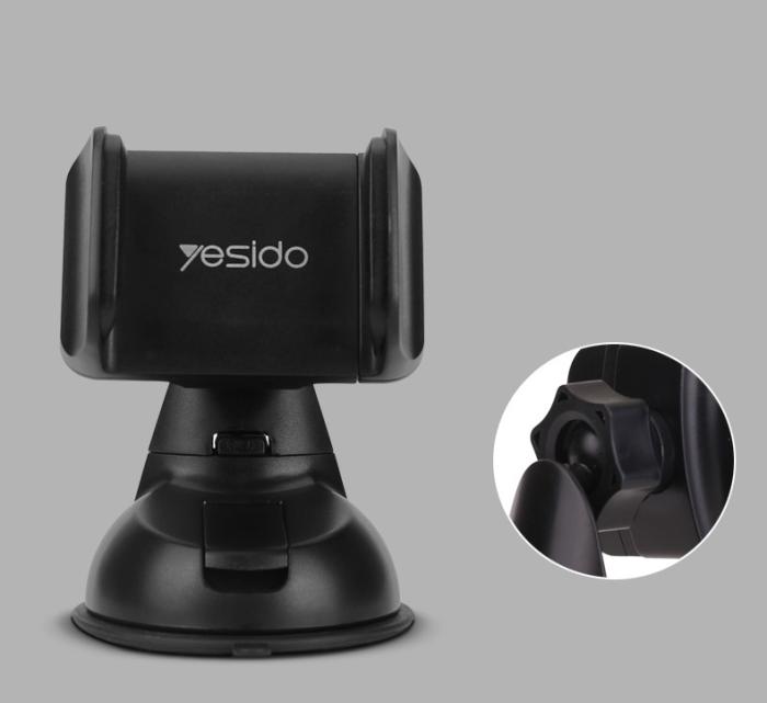 Yesido - Yesido Universal Bilhållare med sugkopp - Svart