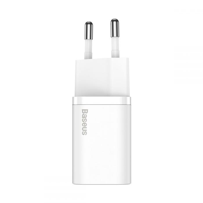 BASEUS - Baseus Super snabbladdare 20W + Lightning Kabel - Vit