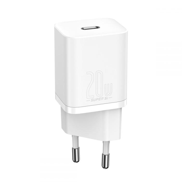 BASEUS - Baseus Super snabbladdare 20W + Lightning Kabel - Vit
