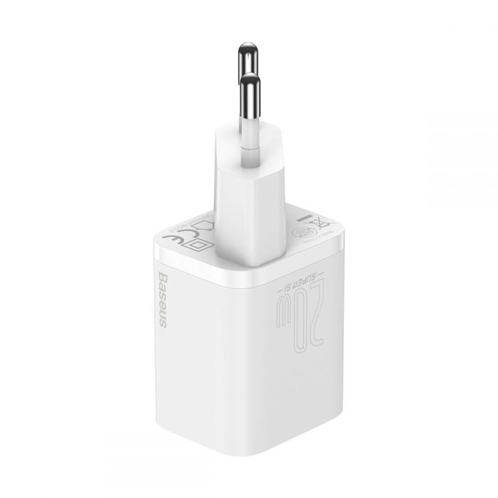 BASEUS - Baseus Super snabbladdare 20W + Lightning Kabel - Vit