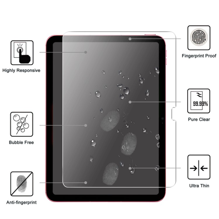 A-One Brand - iPad 10.9 (2022) Härdat Glas Skärmskydd - Clear