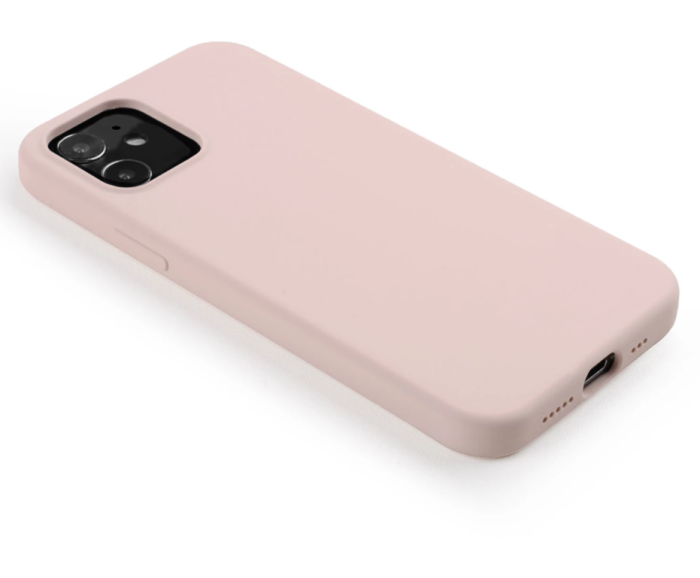 UTGATT5 - Melkco Aqua Silikon Skal Apple iPhone 12 & 12 Pro - Sand Rosa