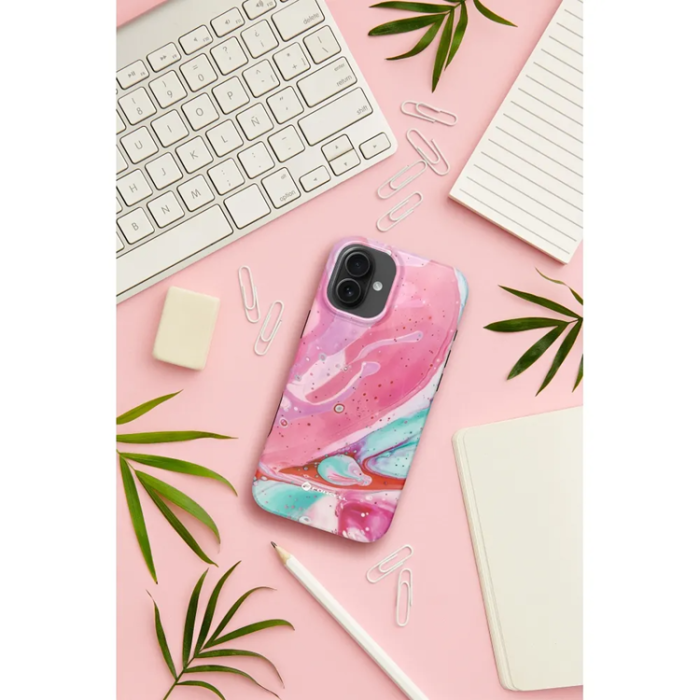 Forcell - Forcell iPhone 15 Mobilskal MagSafe Mirage - Rosa Marble