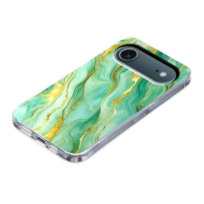 A-One Brand - iPhone Air Mobilskal Marble Pattern Printing Soft - Grön