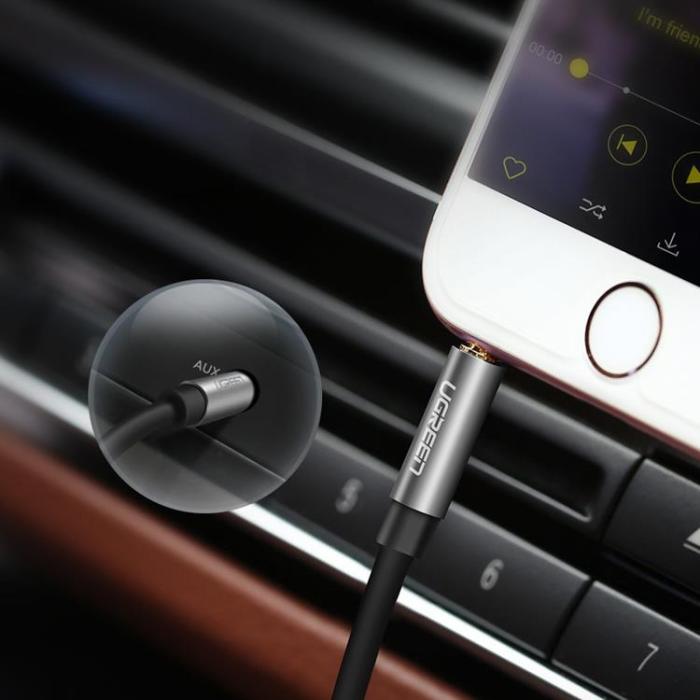 Ugreen - Ugreen Audio Kabel AUX Mini Jack 3.5mm 1m - Svart