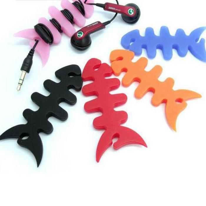 OEM - Kabelhållare för Hörlurar Fish-shaped - Rosa