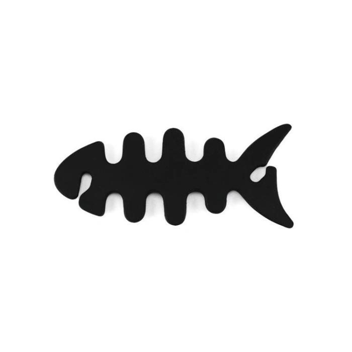 OEM - Kabelhållare för Hörlurar Fish-shaped - Svart