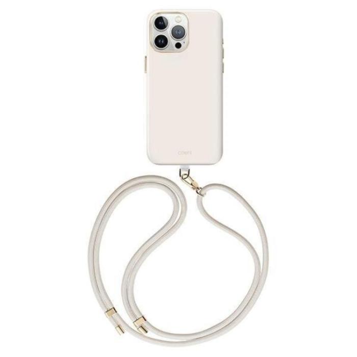 UNIQ - UNIQ iPhone 15 Pro Halsbandsskal Magsafe Coehl Creme - Ivory