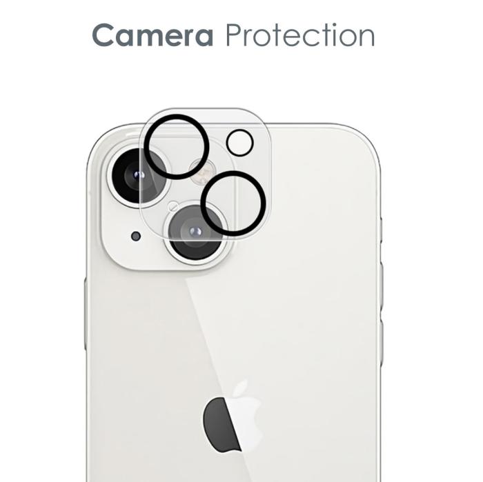 Boom of Sweden - [3-PACK] BOOM iPhone 14 Skal Kameralinsskydd i Härdat glas Svart