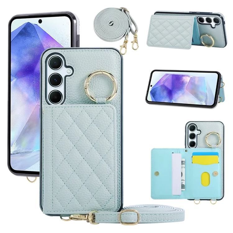 Mobilskal till Galaxy A17 5G/4G Korthållare Kickstand Rhombus - Blå | 2353 | AlltMobil