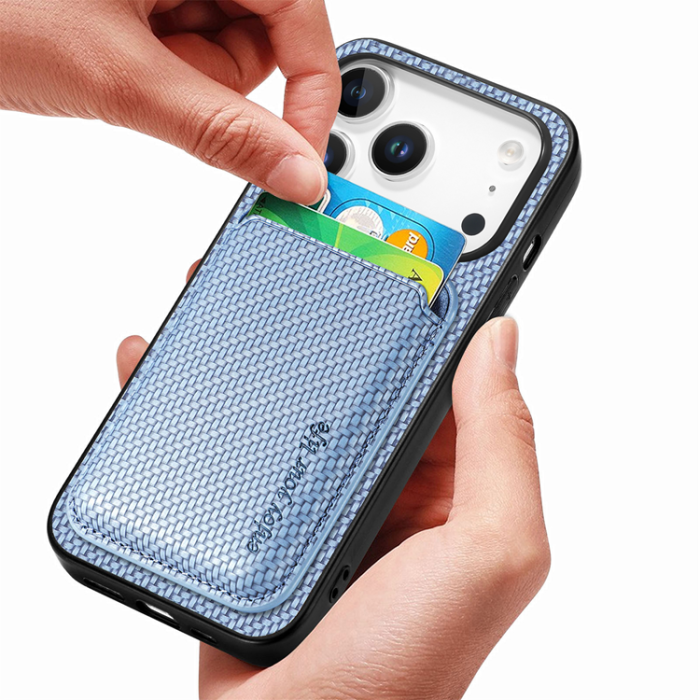 A-One Brand - iPhone 17 Pro Mobilskal Detachable Korthållare - Blå