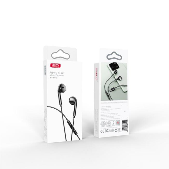 XO - XO In-Ear Trådbundna Hörlurar USB-C EP72 - Svart