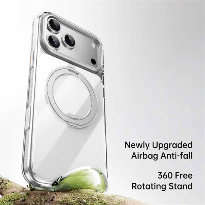 A-One Brand - iPhone 17 Pro Mobilskal MagSafe Kickstand TPU PC - Transparent