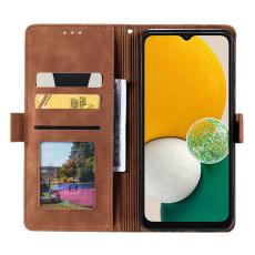 OEM - Samsung Galaxy A37 Pl&aring;nboksfodral Konstl&auml;der RFID-Skydd - Gr&aring;