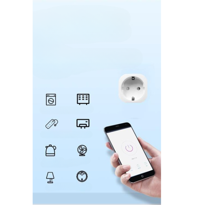 A-One Brand - Smart Home Plug WiFi 10A - Vit
