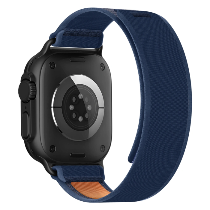 Tech-Protect - Tech-Protect Apple Watch (44/45/46/49mm) Armband Nylon Elite - Marinblå/Orange