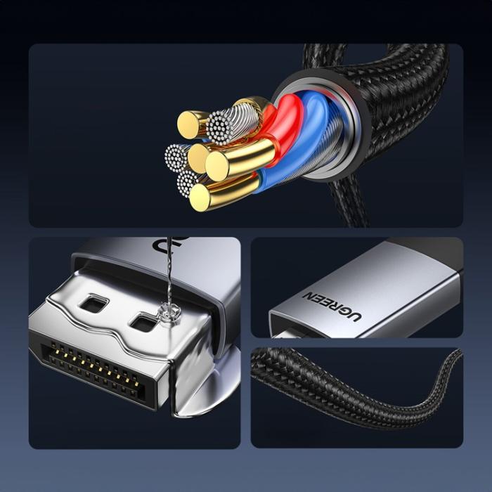 Ugreen - UGreen Kabel DisplayPort Till HDMI 1m - Grå