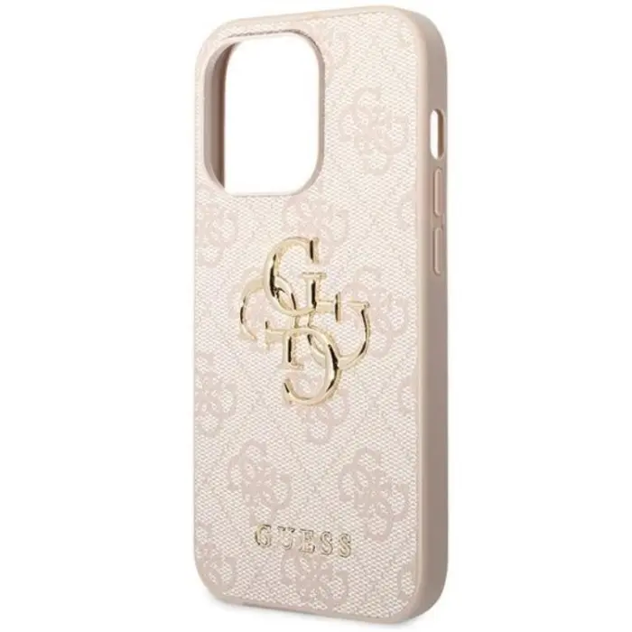 Guess - GUESS iPhone 14 Pro Max Skal Big Metall Logo - Rosa