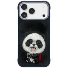 NIMMY - Nimmy iPhone 17 Pro Mobilskal Big Eyed Pet 2.0 Panda - Svart