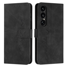 A-One Brand - Sony Xperia 1 VII Plånboksfodral Imprinted Heart - Svart