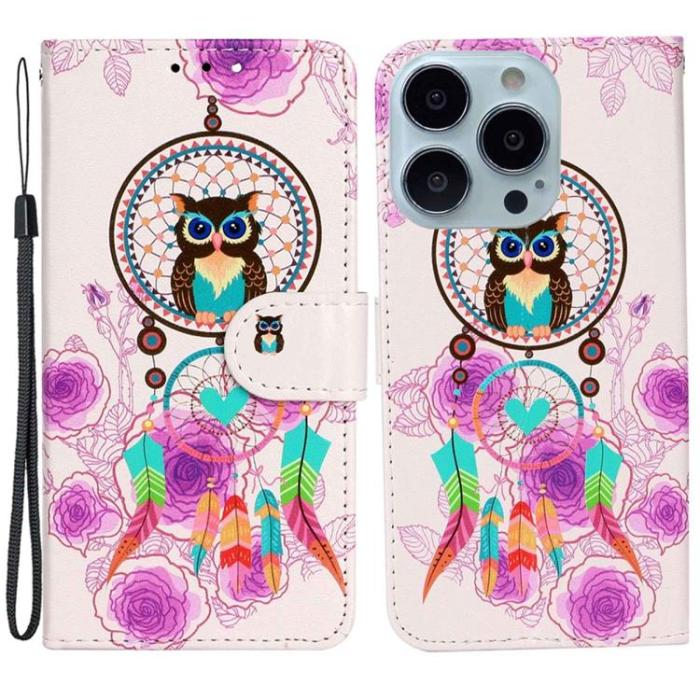 OEM - iPhone 14 Pro Plånboksfodral Folio Flip - Owl Chime
