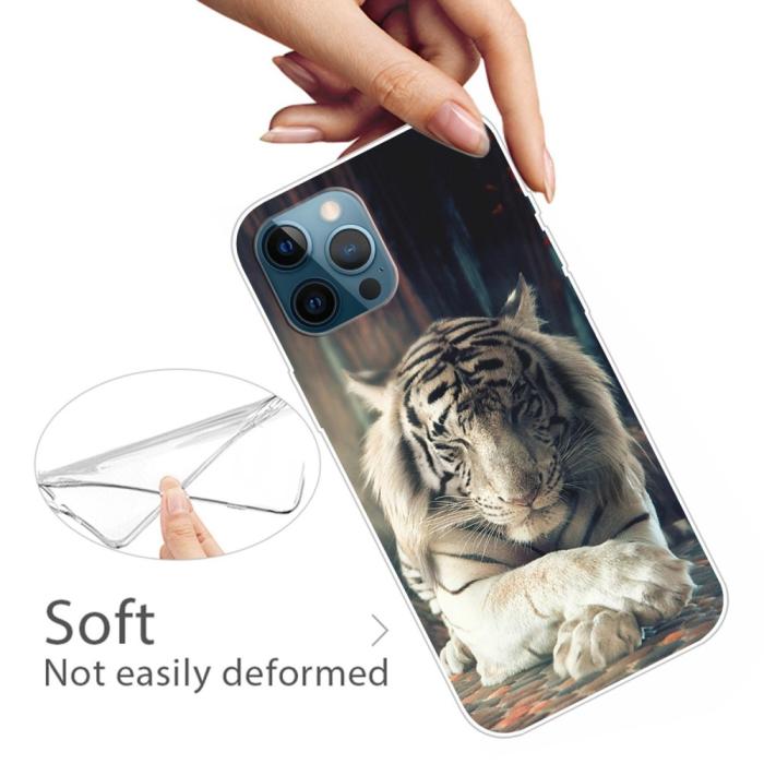 UTGATT1 - iPhone 14 Pro Max Skal - Vit tiger