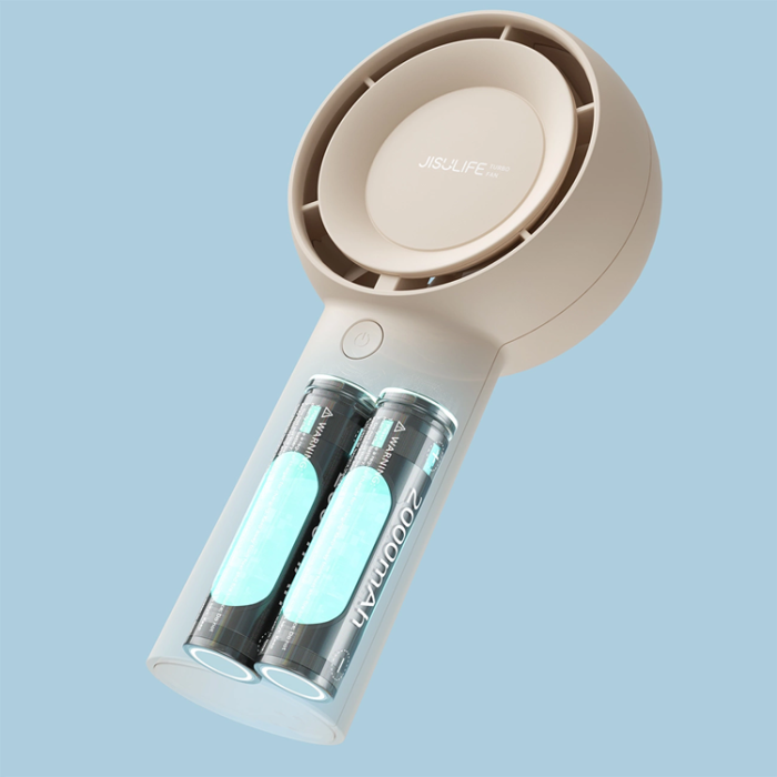 Jisulife - Jisulife Bärbar USB Handfläkt 4000 mAh Life5 Plus - Beige