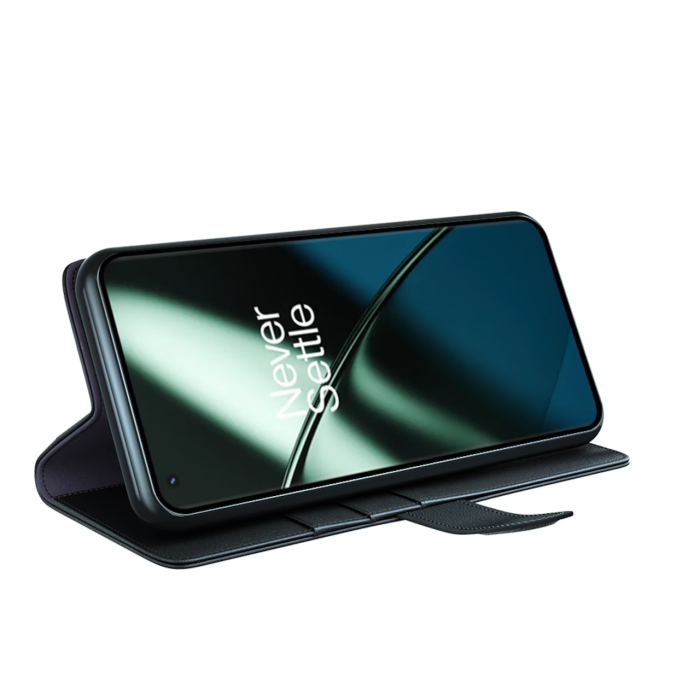 OEM - OnePlus 11 5G Plånboksfodral Äkta Läder - Svart
