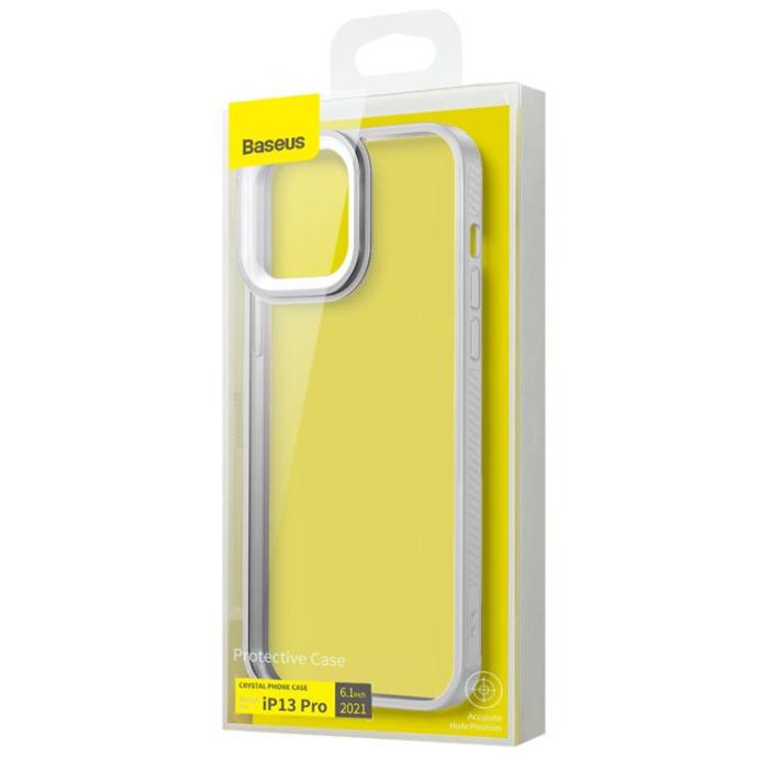 BASEUS - Baseus Crystal Skal iPhone 13 Pro - Grå