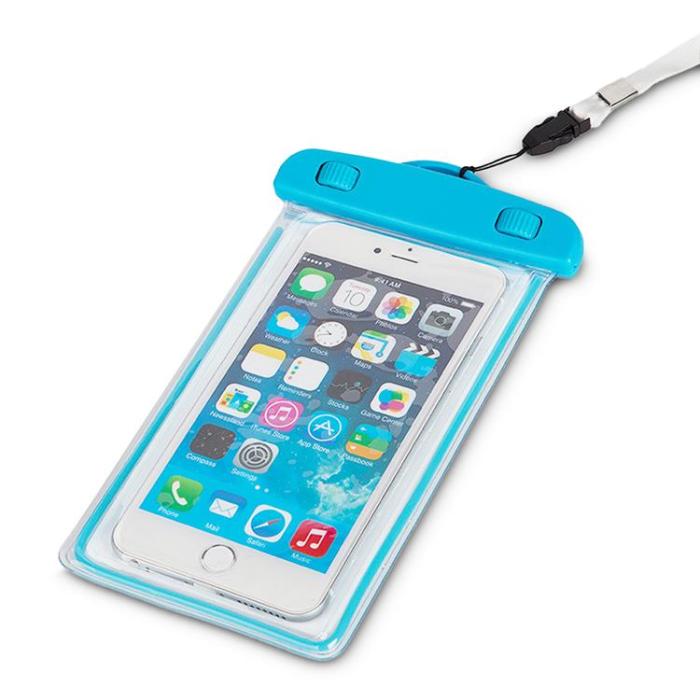 OEM - Vattentätt Mobilfodral PVC Med Lanyard - Blå