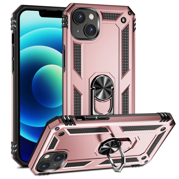 A-One Brand - iPhone 15 Mobilskal med Kickstand - Roséguld