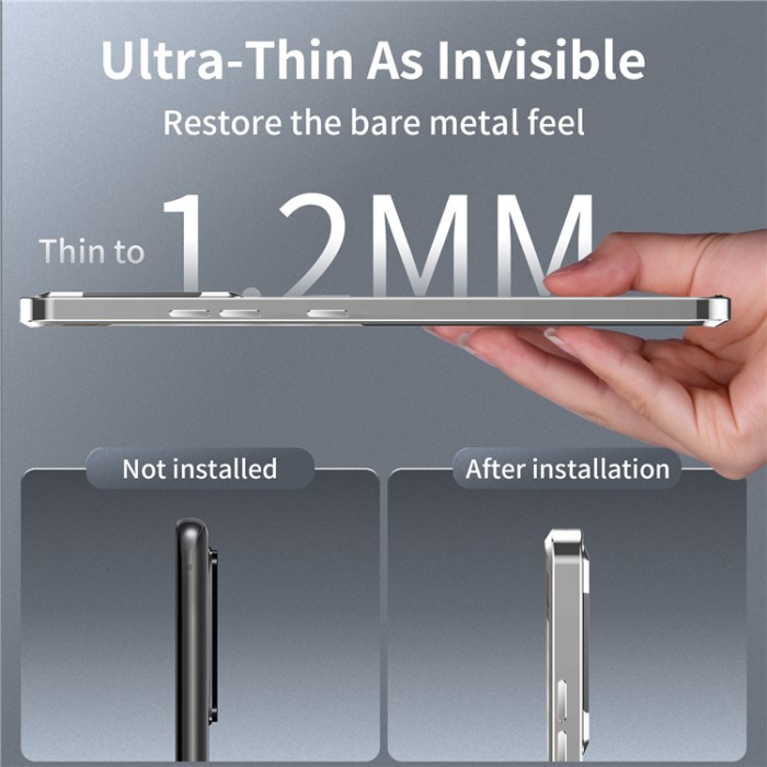 A-One Brand - Galaxy S23 Ultra Mobilskal Magsafe Metall - Silver