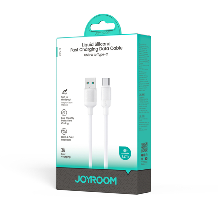 Joyroom - Joyroom USA-A till USB-C Kabel 1.2m Lively - Vit