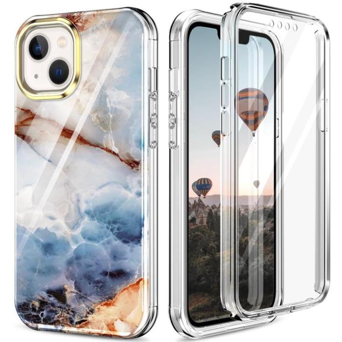 OEM - iPhone 14 Plus Skal 360 Marble - Brun L07