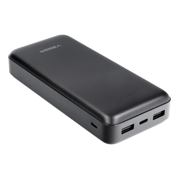 VEGER Powerbank 20000 mAh 2A A20 - Svart