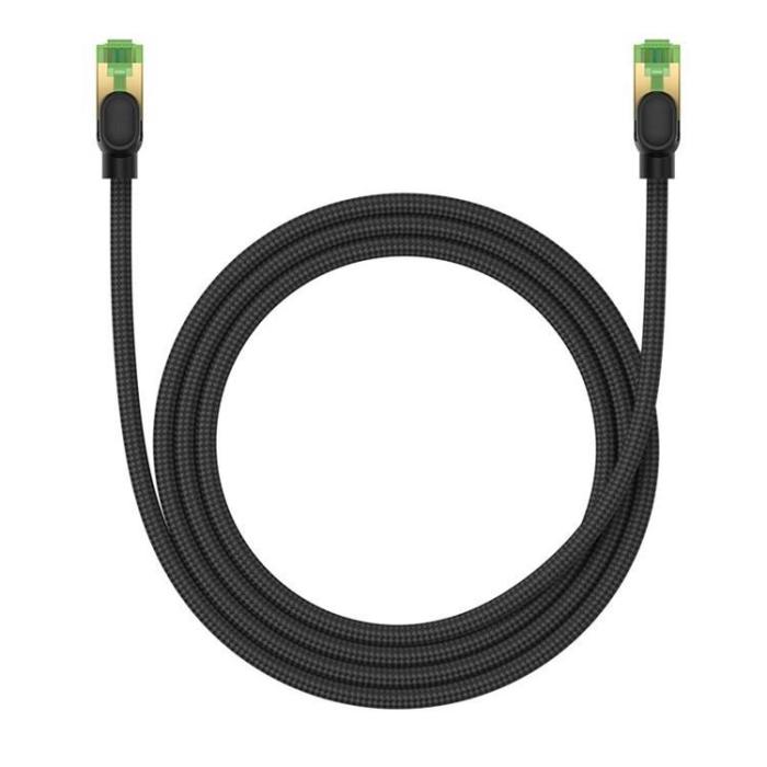 BASEUS - Baseus Nätverkskabel cat. 40Gbps 1.5m - Braided Svart