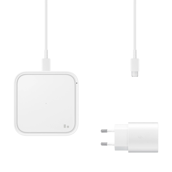 Samsung - Samsung 15W Trådlös Laddare + Väggladdare - Vit