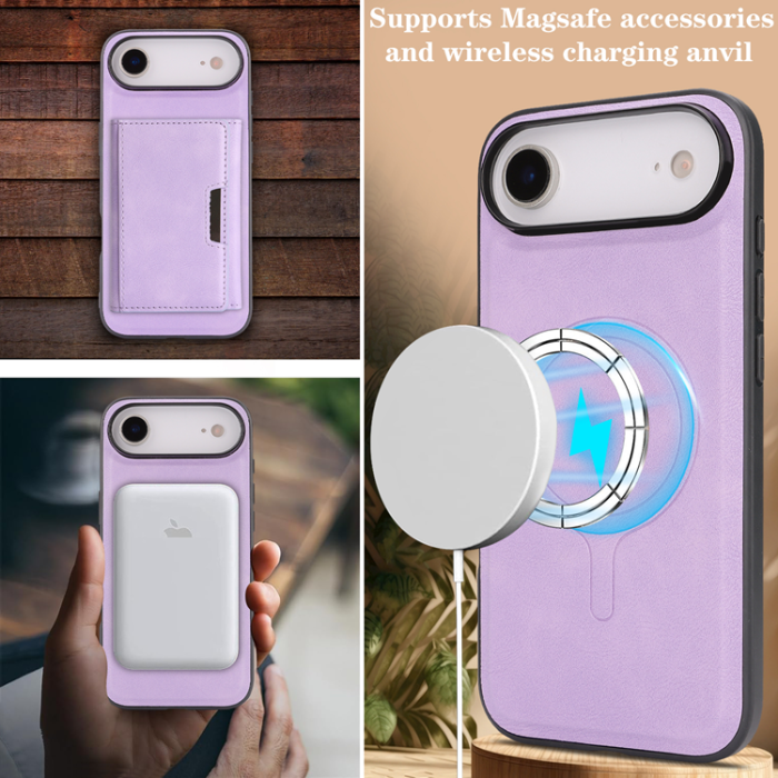 A-One Brand - iPhone Air Mobilskal MagSafe Kickstand Tri-fold Korthållare