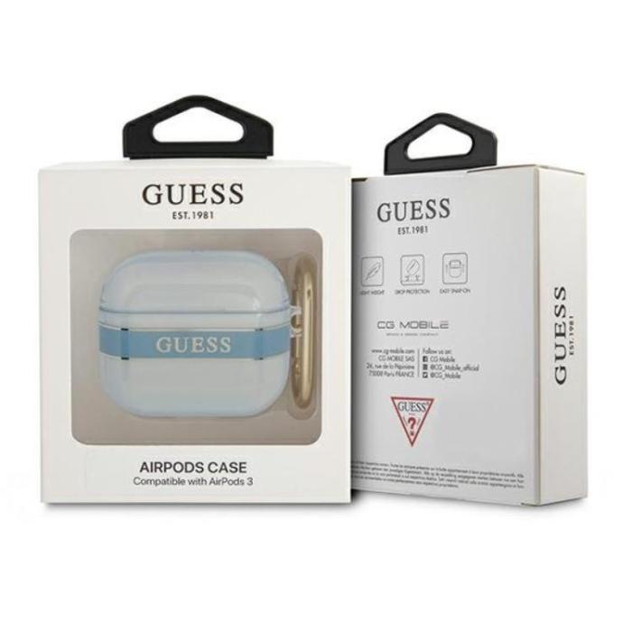 Guess - Guess AirPods 3 Skal Strap Collection - Blå