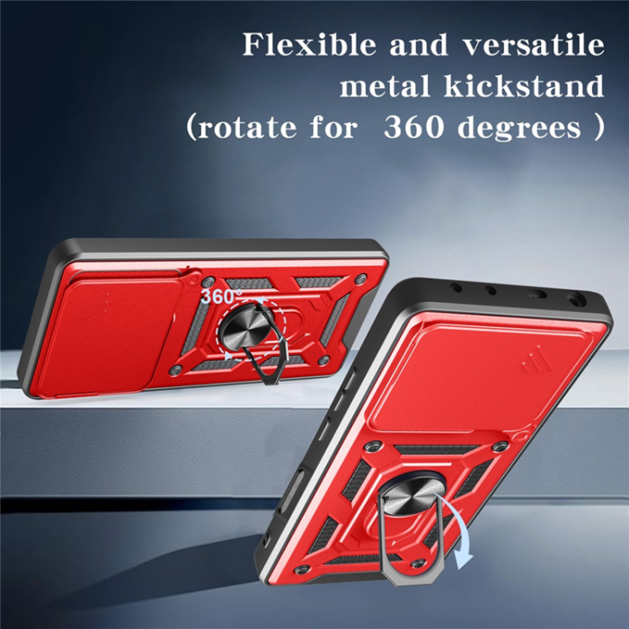A-One Brand - Honor 400 Lite 5G Mobilskal Kickstand - Röd