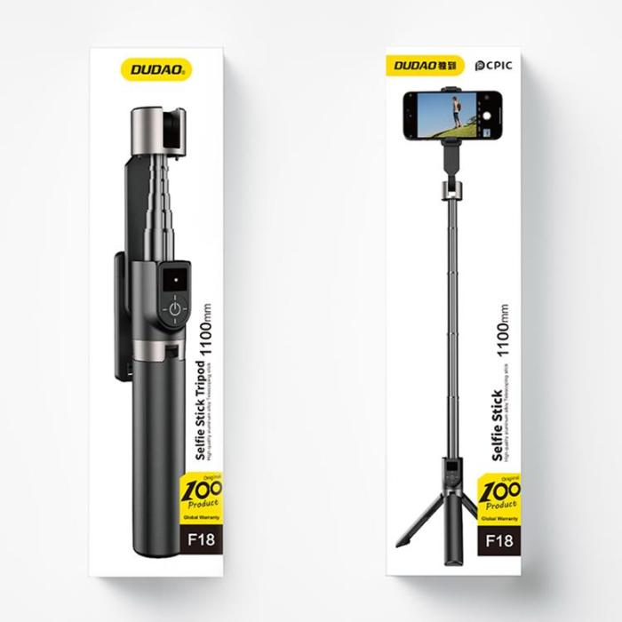 Dudao - Dudao Selfiestick med Tripod F18B - Svart