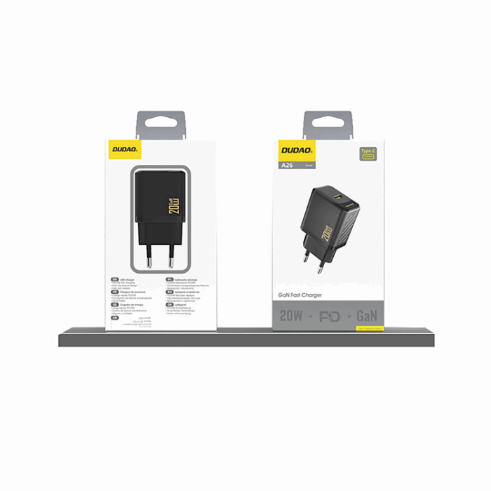 Dudao - Dudao Snabbladdare 20W A26 PD GaN USB-C - Svart