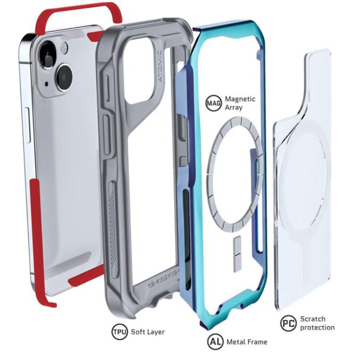 Ghostek - Ghostek Magsafe Atomic Slim Skal iPhone 13 mini - Blå