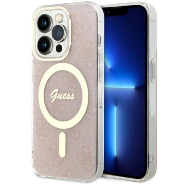 Guess - Guess iPhone 14 Pro Max Mobilskal MagSafe - Rosa