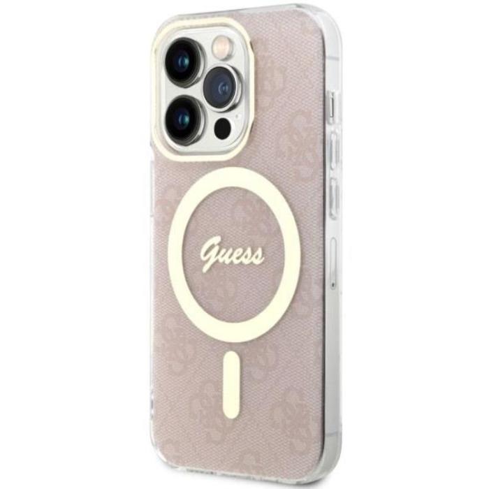 Guess - Guess iPhone 14 Pro Max Mobilskal MagSafe - Rosa