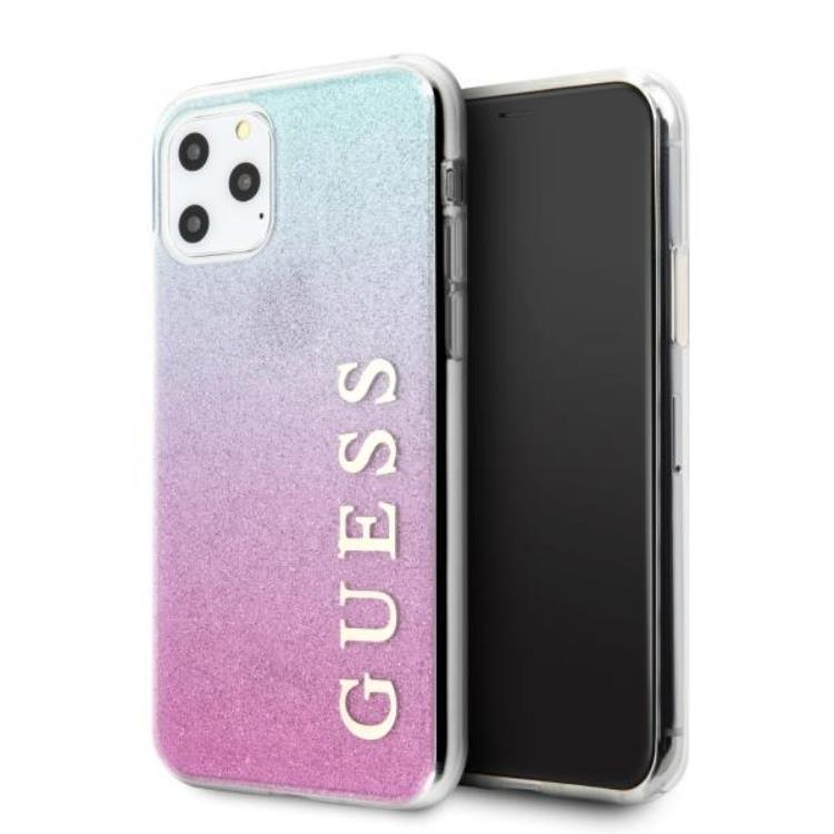 Guess Glitter Gradient Skal iPhone 11 Pro Max - Rosa/Blå | 2353 | AlltMobil