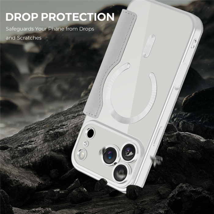 A-One Brand - iPhone 17 Pro Max Plånboksfodral MagSafe RFID - Titangrå