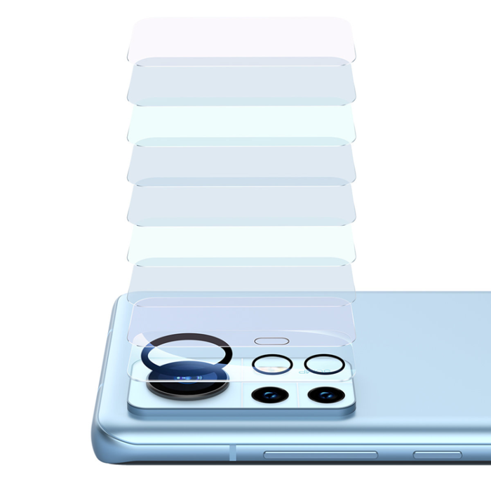 BASEUS - BASEUS Xiaomi 12 Pro Kameralinsskydd i Härdat Glas 0.3mm Rengörings kit
