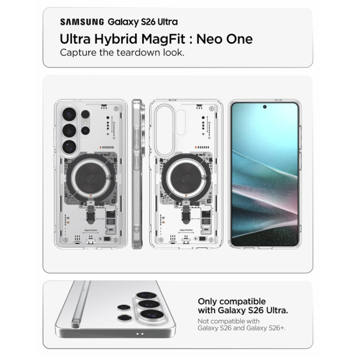 Spigen - Spigen Mobilskal För Galaxy S26 Ultra MagSafe Ultra Hybrid - Neo One
