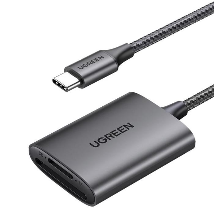 Ugreen - Ugreen Kortläsare USB-C SD/TF - Grå